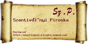 Szentiványi Piroska névjegykártya